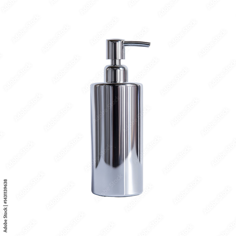 Obraz premium Modern Chrome Soap Dispenser Pump Bottle