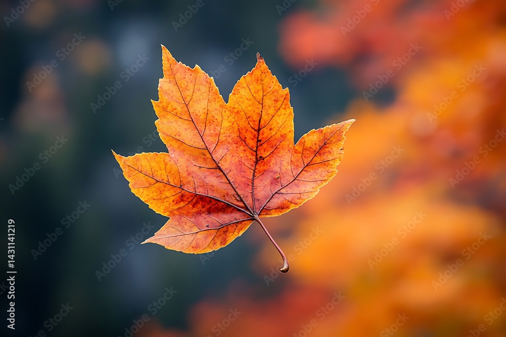 Vibrant autumn leaf in soft focus, showcasing fall colors. Vibrant autumn leaf in soft focus, showcasing fall colors.