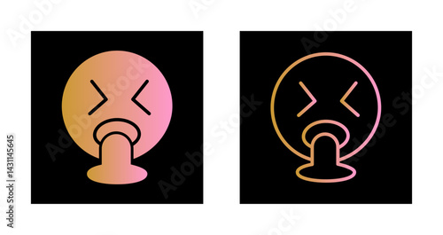 Face Vomiting Icon Design