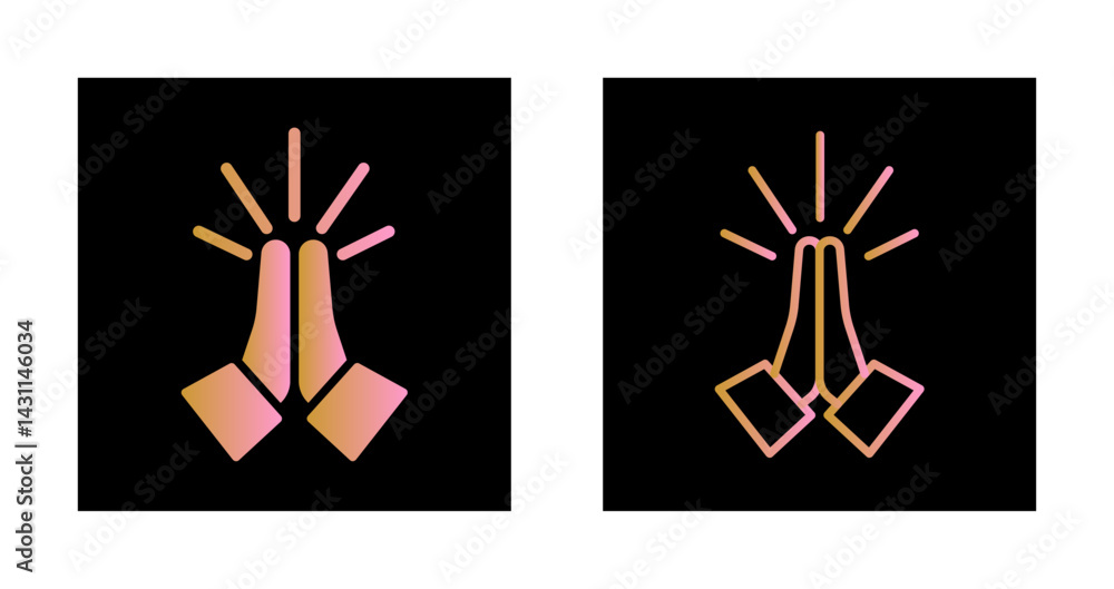 Folded Hands Icon Design Folded Hands Icon Design