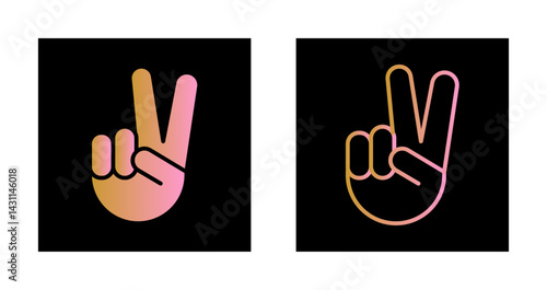 Victory Hand Icon Design