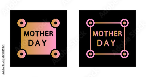 Mother's Day Card Icon Design