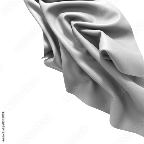Abstract white liquid splash with a dynamic and smooth flowing texture, perfect for creating a modern and minimalist background.