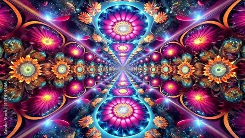 Wallpaper Mural Psychedelic Kaleidoscope Flower Tunnel Animation 4K Stock Video.

 Torontodigital.ca