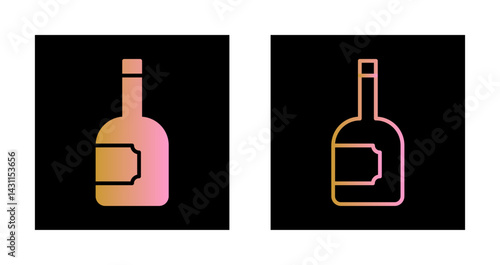 Wine Bottle Icon Design