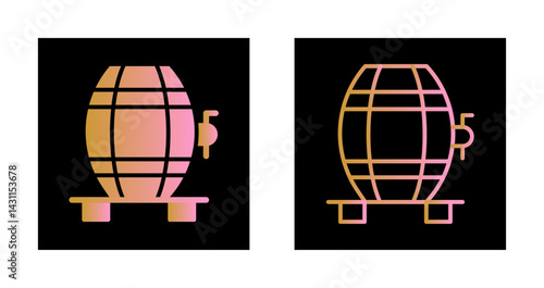 Wine Cask Icon Design