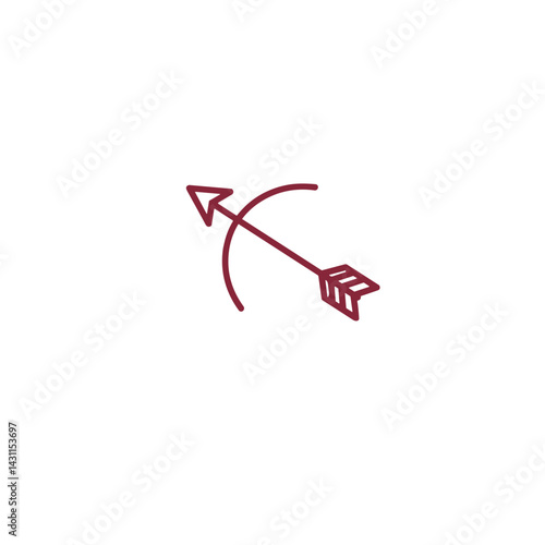 Arrow icon on transparent background