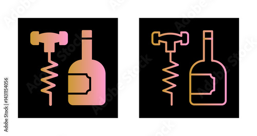 Wine Corkscrew Icon Design