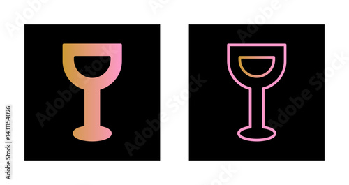 Wine Glassware Icon Design