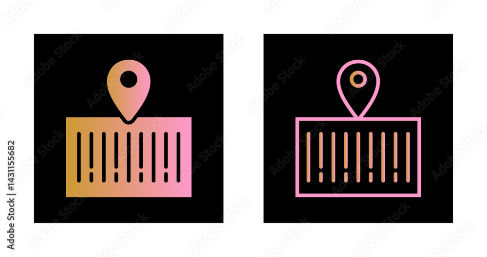 Obraz premium Barcode Tracking Icon Design