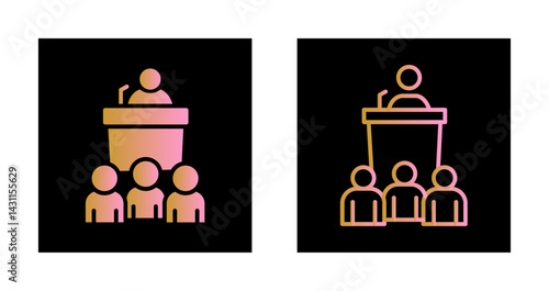 Press Conference Icon Design