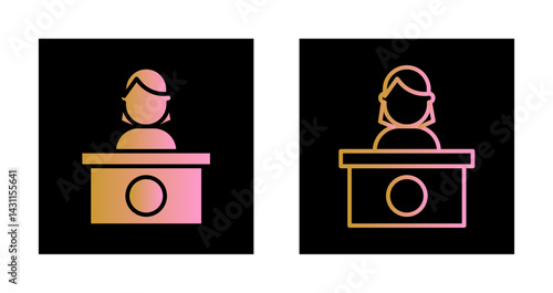 News Anchor Icon Design