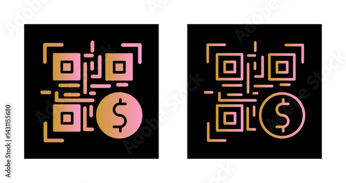 QR Code Payment Icon Design
