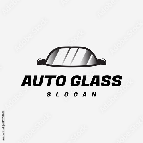 Car Glass for Automotive Glass Workshop Logo Vector Design