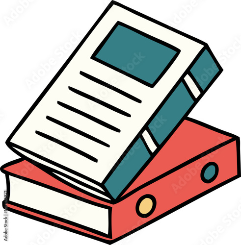 trendy book svg icon