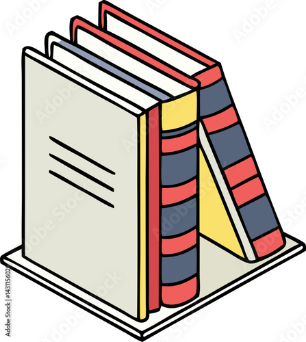 trendy book svg icon