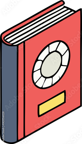 trendy book svg icon