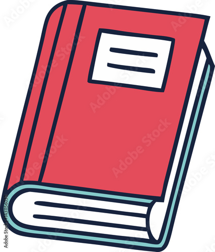 trendy book svg icon