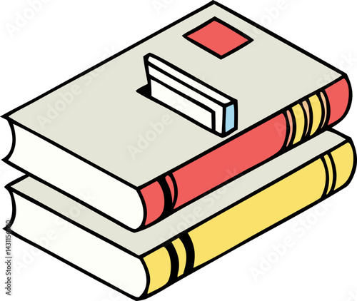 trendy book svg icon