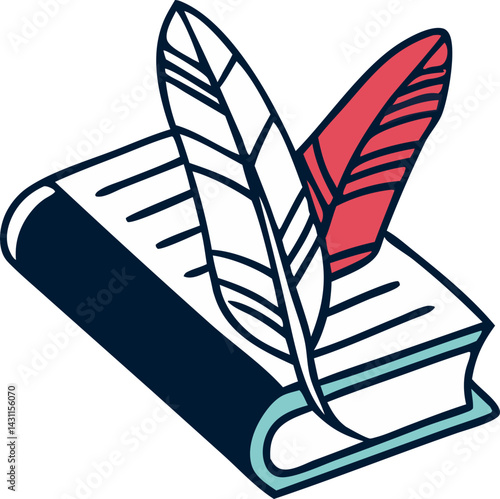 trendy book svg icon