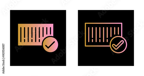 Barcode Check-in Icon Design