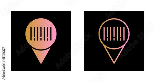 Barcode Location Icon Design