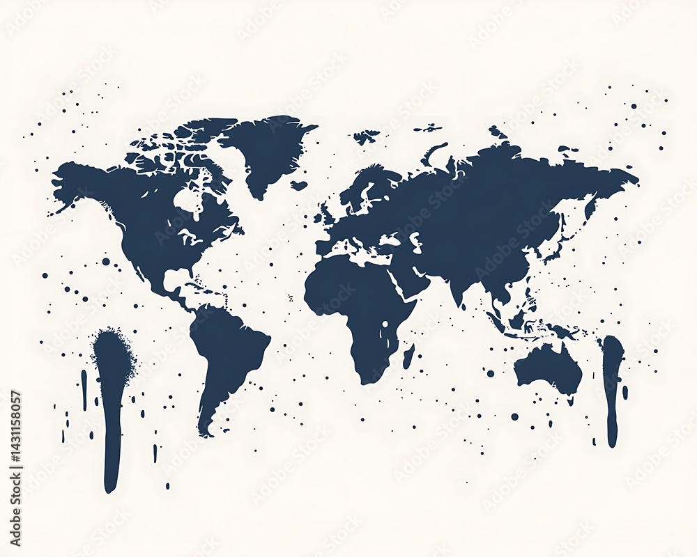 Fototapeta premium World Map Graphic Design