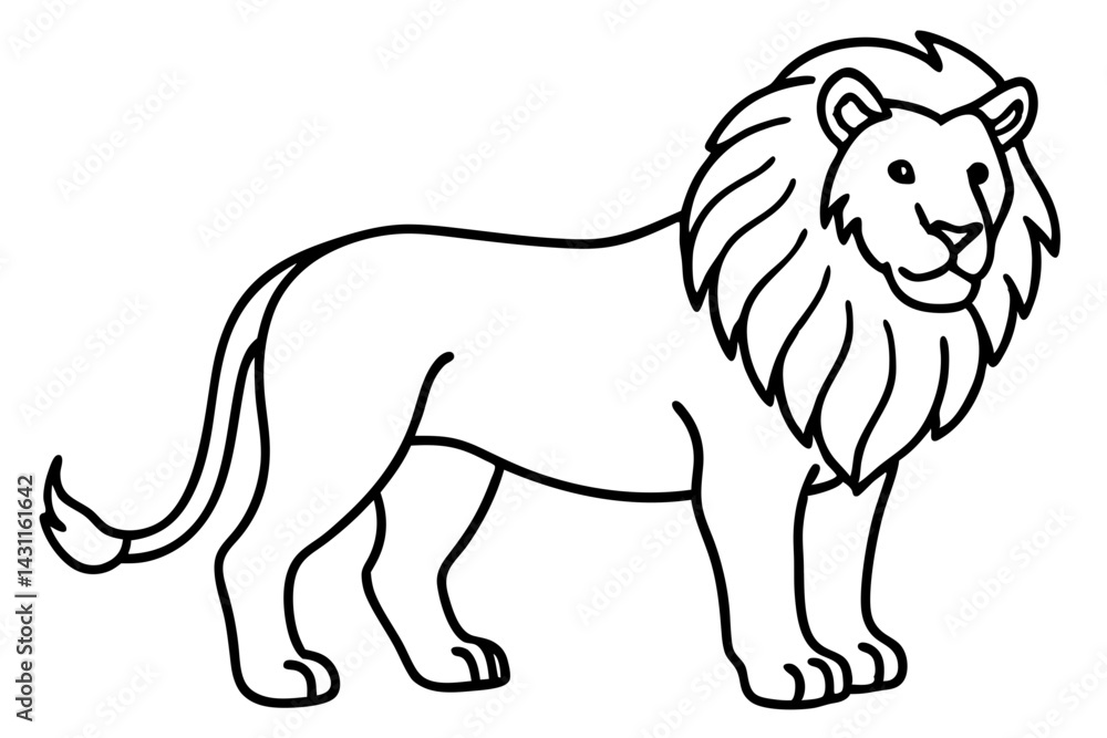 Wild King Line Art Wild King Line Art