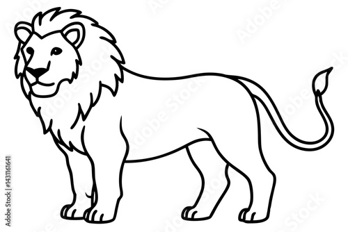 Wild King Line Art