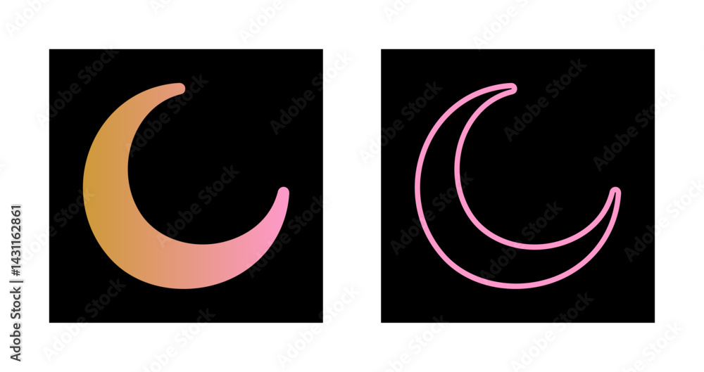 Obraz premium Moon Icon Design