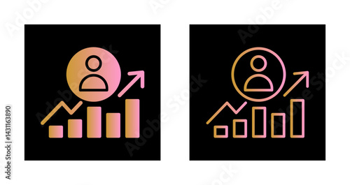 Career Growth Icon Design