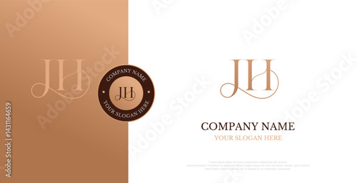 Initial JH Logo Design Vector 
