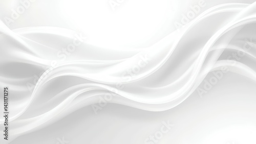 Wallpaper Mural Smooth, flowing white waves create a serene and minimalist backdrop, perfect for design projects and calming visuals. Torontodigital.ca