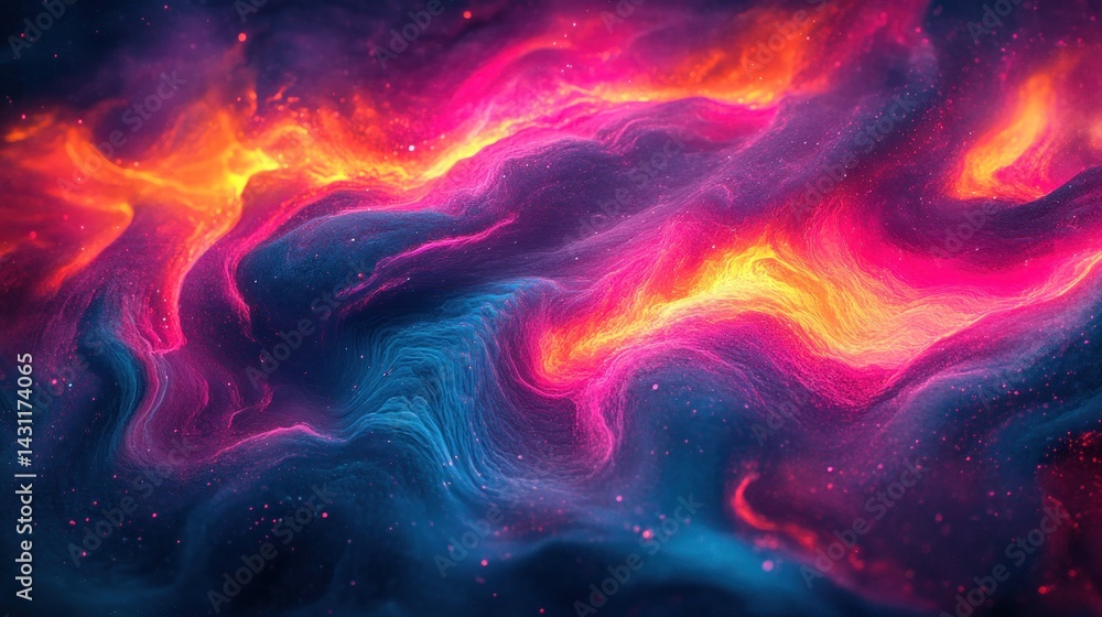 Abstract Nebula: Cosmic Dance of Color and Light Abstract Nebula: Cosmic Dance of Color and Light