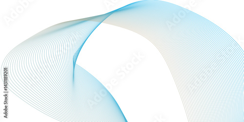 Abstract wave lines and curve line on smooth colour stylized line art background, Digital frequency track equalizer, Geometric design element technology suit for banner, poster, cover, brochure, flyer