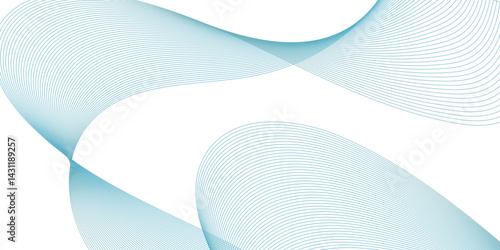 Abstract wave lines and curve line on smooth colour stylized line art background, Digital frequency track equalizer, Geometric design element technology suit for banner, poster, cover, brochure, flyer
