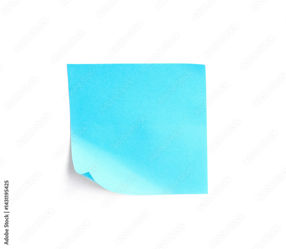 blank blue sticky note isolated on white blank blue sticky note isolated on white