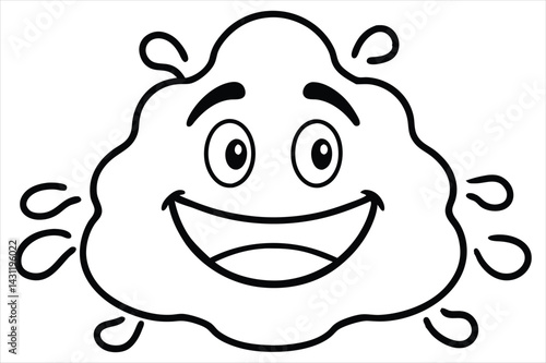 Y2K cartoon blob mascot with shifting moods – happy, sad, angry – each in glossy vector style