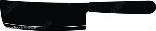 cleaver knife silhouette vector icon