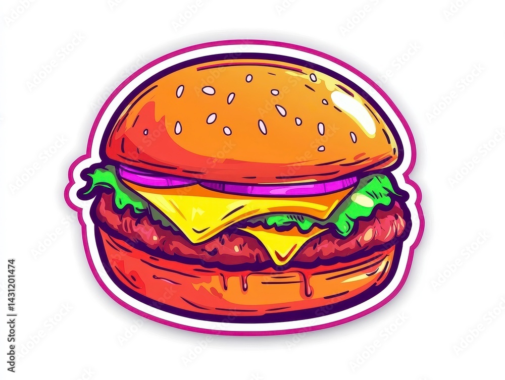 hamburger on white background hamburger on white background