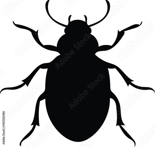 beetle silhouette vector icon
