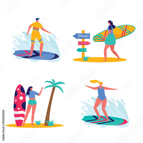 Sunkissed surfers relish beach day bliss