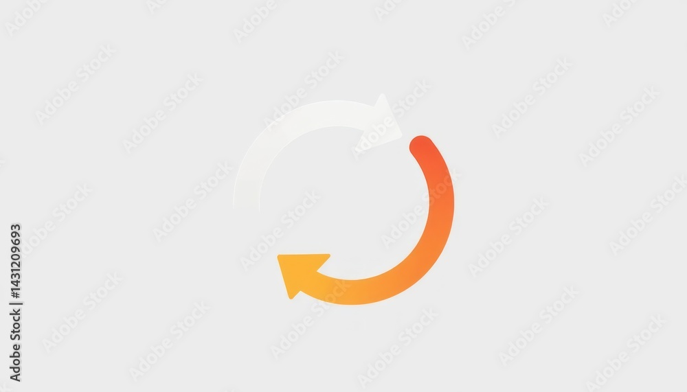 Naklejka premium Circular loading graphic, two arrows