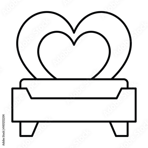 Love Bed vector, pixel perfect, illustrator file 
