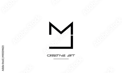 ML, LM, M, L abstract letters logo mnoogram