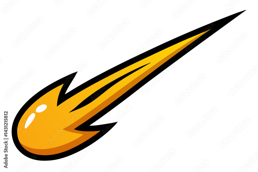 Obraz premium comet icon vector illustration 