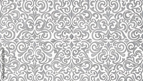 Gray Swirling Pattern Background With White Space