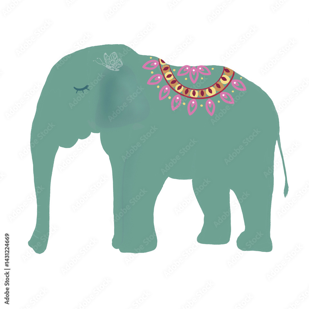 Fototapeta premium Elephant art and creative design. Cute elephant.