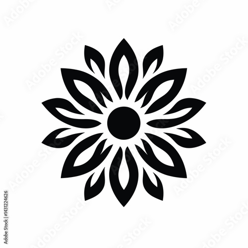 A lone flower in full silhouette, evoking peace and introspection.18