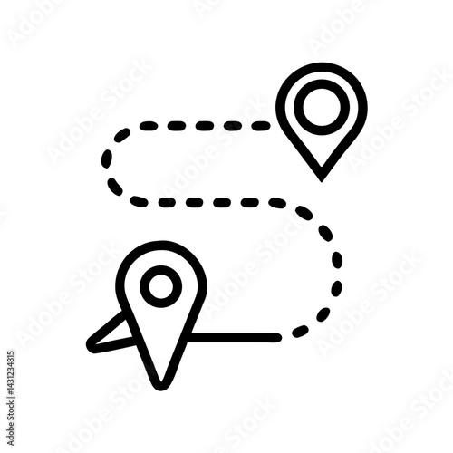 Navigating the journey location icons digital maps user experience online interactive concept